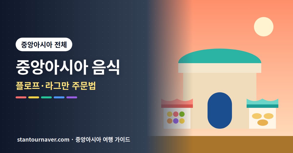 중앙아시아 음식 가이드: 플로프·라그만·샤슬릭 주문법과 메뉴판 읽기